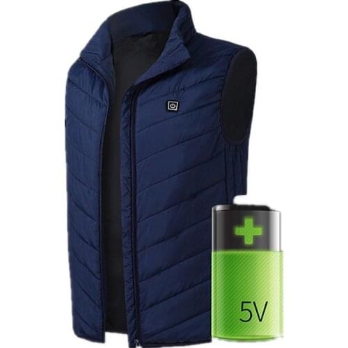 Mens Electric vest 2020 new USB electric heating intelligent cotton padded outdoor leisure vest