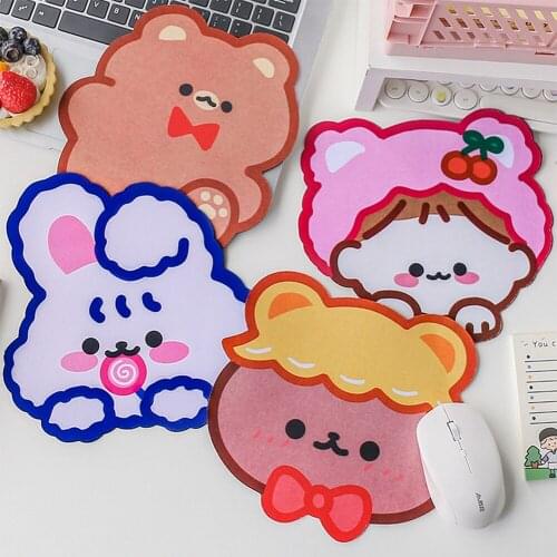 Antislip Kawaii Cute Bear Rabbit Mouse Pad Students Desk Mat Pads Cup Mat Cartoon Waterproof Office Home Decor for Girls Boys