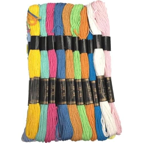 20 Pieces Assorted Colors Floss Cotton Sewing Embroidery Thread for DIY Sewing Craft