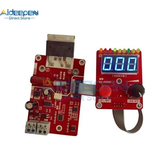 NY-D02 Double Pulse Spot Welding Machine Encoder Time LED Digit Module Control Panel Plate Adjustable Current Controller