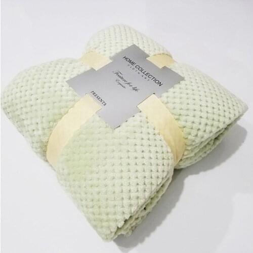 Solid Soft Warm Fleece Plaid Blankets and Bedspreads Living Room Bedroom Air Conditioning Bed Blanket For Sofa Bedding Mantas