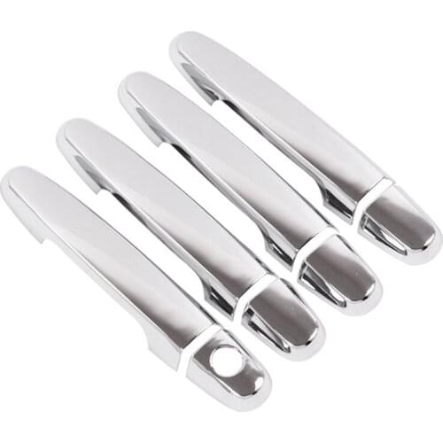 Fit For RAV4 2009 ABS Chrome Exterior 4 Car Door Handle Cover Auto Accessories Sticker Outside Decoration