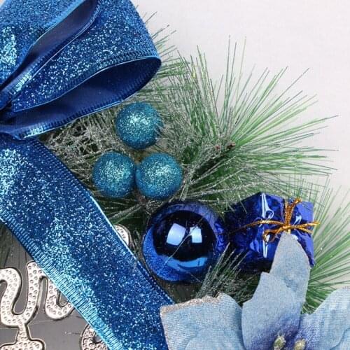 Christmas Pine Needle Wreath Wreath PVC Ring Door Frame Window Pendant Christmas Wreath Ornaments Christmas Wreath 30Cm