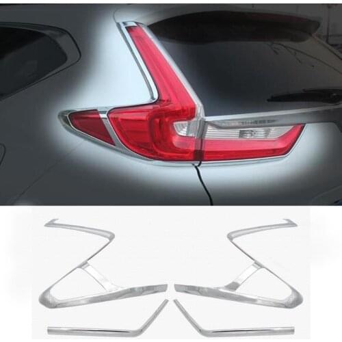 Car Styling For Honda CR-V CRV 2017 Car Taillight Tail Lights Covers Chrome Trim Chromium Styling Universal External Decoration