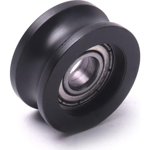 10Pcs High Carbon Steel Embedded U Grooved Guide Pulley Sealed Rail Ball Bearing 6x21x10mm For Doors Windows Drawers