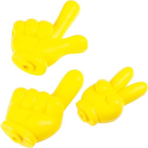 Yellow Cute Victory Finger Car Antenna Topper Eva Decorative Car Topper Balls