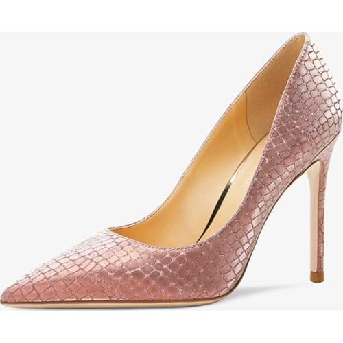 Rose Gold High Heels Bridal Shoes Wedding Shoes Bridesmaid Crystal Stiletto Pointed toe Ladies Spring Summer New shallow shoes