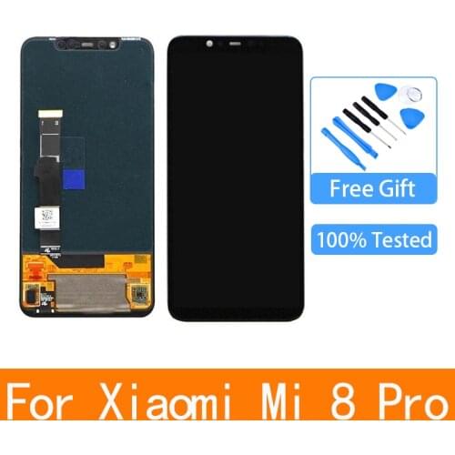 6.21" Super AMOLED For Xiaomi Mi 8 Pro Display LCD Screen Touch Digitizer Replacement For Xiaomi Mi 8 Explorer LCD Fingerprint