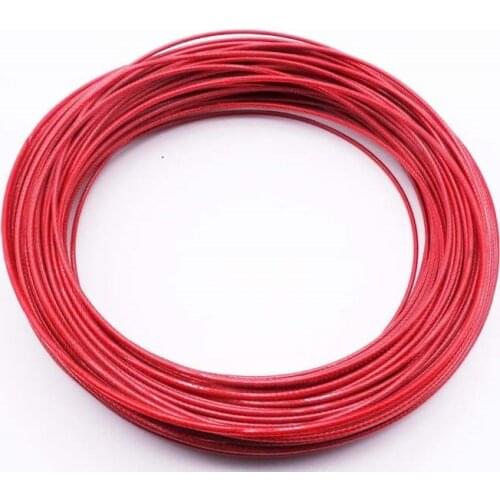 3MM-5MM, 10M-35M, 304 stainless steel wire rope with red covered cable clothesline rope lashing steel wire