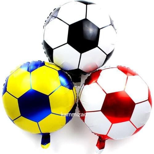 50pcs/lot 18inch Football/Soccer Foil Balloon DIY Birthday Baby Shower ballon Childrens Day Bar Decoration Theme Party Supplies