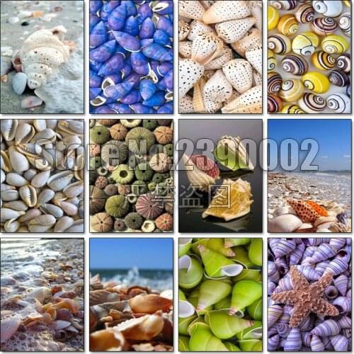 5D DIY Full Diamond Embroidery Seaside Starfish Conch Shell Diamond Cross Embroidery full square Diamond Mosaic Diamond Painting