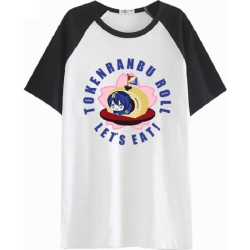 Anime Touken Ranbu T-Shirts tshirt tees kogitsunemaru Touken Ranbu Online loose t-shirt tees tshirt