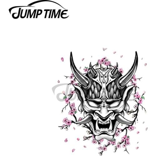 Jump Time 13 x 8.4cm For Japan Oni Demon Car Stickers Windows Windshield Decal Personality Surfboard Suitcase Car Assessoires