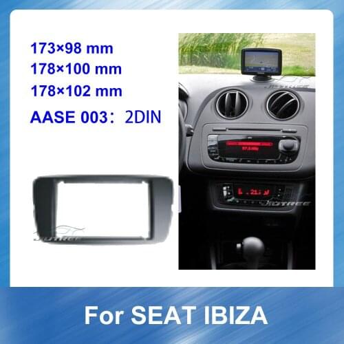 Car Auto Radio Multimedia fascia for Seat Ibiza With Emergency Light Board Car Dvd Frame Panel Dash Mount Installation