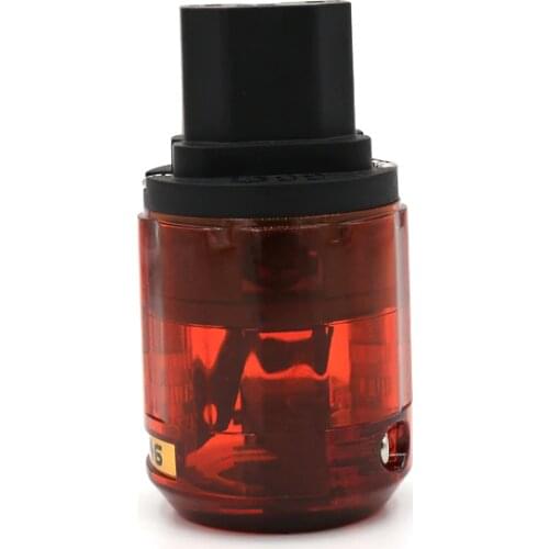 Free shipping 10pcs moonsaudio C-046 red pure copper IEC connector power plug with DIY power cable