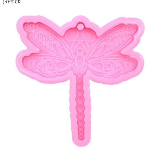 Dragonfly Keychain Epoxy Resin Mold Key Chain Earrings Pendants Silicone Mould DIY Crafts Jewelry Casting Tool