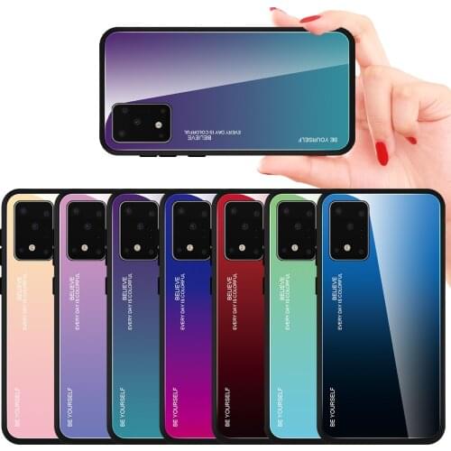 For Samsung S20 FE S20Ultra Case Tempered Glass Soft Silicone Bumper Phone Cover For Samsung Galaxy S20Plus S20+ S20 Ultra S20FE