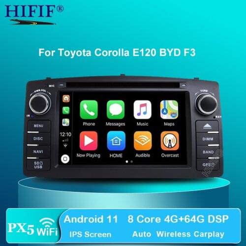 DSP Android 10 4G 2 Din Car GPS For Toyota Corolla E120 BYD F3 multimedia player radio stereo auto touch screen