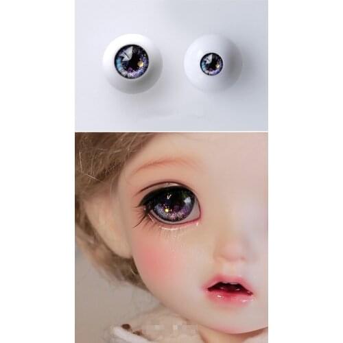 BJD doll eye Ball is suitable for 12mm 14mm 16mm 18mm color flashing pupil glitter eye ball doll accessories