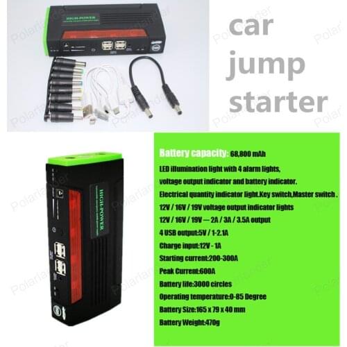 HOT SELL Car jump starter High Quality Jump Starter Car Jumper Booster Power 'Mobile Phone Charger Laptop free shipping