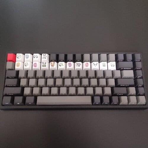 Dye sub Panda keycap R4 mechanical keyboard cherry profile space bar keycap PBT dyesub 6.25u