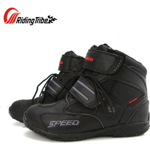 Motorcycle Microfiber Leather Shoes Moto Bike SPEED Racing boots Motorbike Motocross street Boots