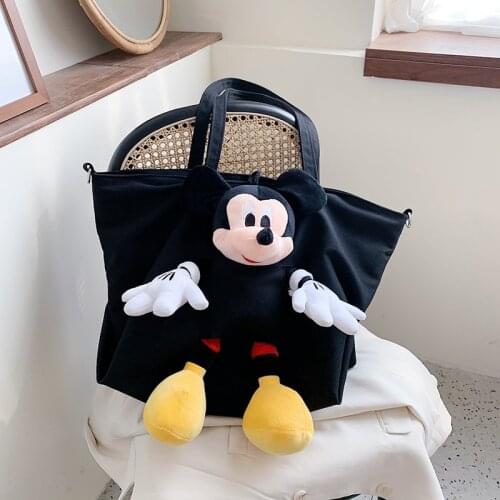 Disney new Mickey Mouse girl children shoulder messenger big bag handbag kids cartoon mickey handbag black