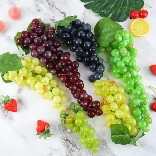 Real Touch Hanging Artificial Grapes DIY Artificial Plastic Fruits Home Garden Decoration Christmas Wedding Party Supplies