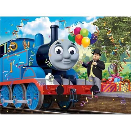 Full Square 5d Diy Diamond Painting Thomas and his friends Cartoon 3D Diamond Embroidery Train Balloon Home Decor Gift