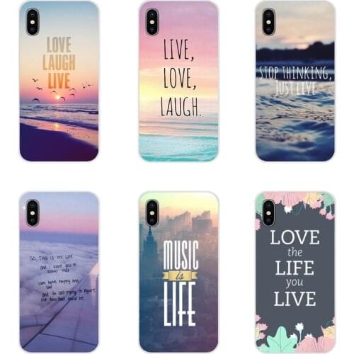 For Huawei Mate Honor 4C 5C 5X 6X 7 7A 7C 8 9 10 8C 8X 20 Lite Pro Transparent TPU Cover Bag Inspirational Quote about Nice Life