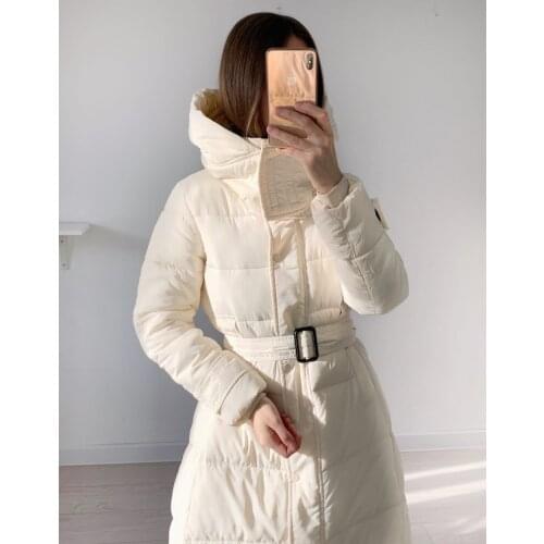 Down Coat 2021 New Cotton Coat Women Winter Korean Style Slim Long Over-the-knee Coat Hooded Thick Padded Jacket