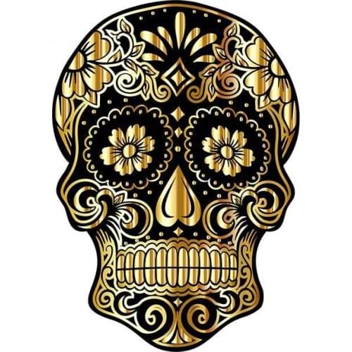 Sugar Skull Repair Car Sticker Waterproof Decal Scratch-proof Tuning Laptop Trunk Decals Vinyl Material Decoration