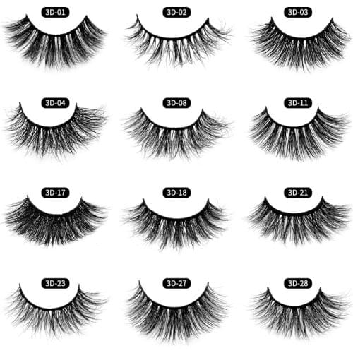 Makeup Eyelashes 3D Mink Lashes Fluffy Soft Wispy Volume Natural long Cross False Eyelashes Eye Lashes Reusable Eyelash