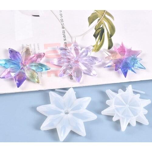 Snowflake Shape Pendant Mold Cake Decoration Tool Chocolate Fudge Mold, UV Resin Jewelry Mold Sugarcraft, Kitchen Tool
