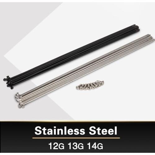 Customized Custom Made Spoke Radius knitting Needle Stainless Steel 12G 13G 14G Black Sliver Bicycle Electric Bike Copper Nipple