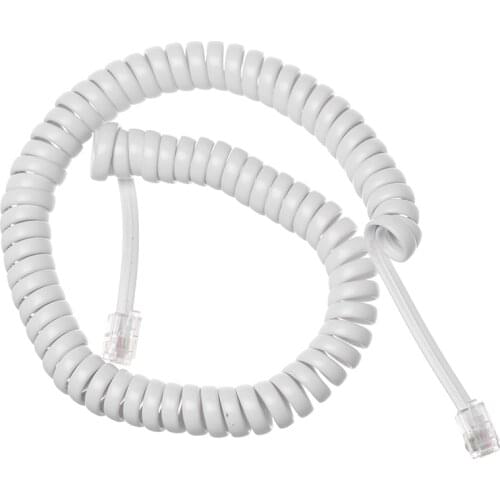 Telephone Cord Straighten 2m/3m Handset Line Machine Spiral Curve 4P4C Connector Copper Wire Phone Volume Curve Handset Cable