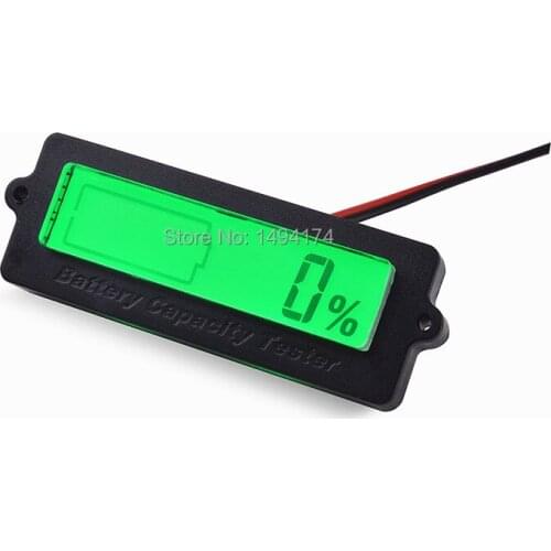 WQScosea Q8S-256 Universal Voltage Green LCD Battery Capacity Tester Indicator Meter For 12V 24v 36v 48v Lead-acid lithium