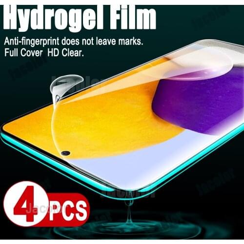 4PCS Safety Soft Film For Samsung Galaxy A72 4G/5G Hydrogel Film Full Cover Samsang Glaxy A72 Protector Water Gel Film Not Glass