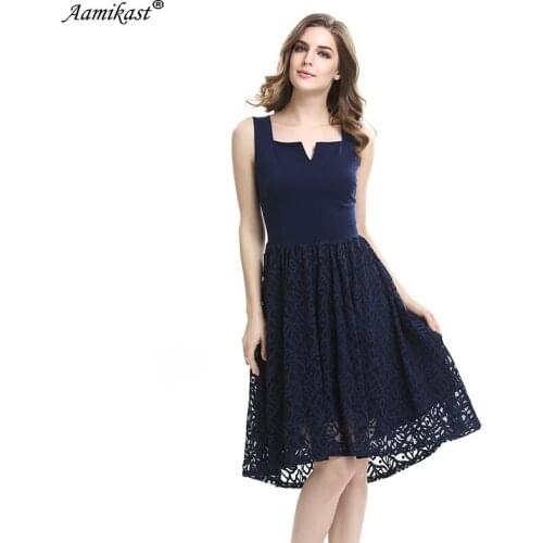 AAMIKAST Summer Women Dress Vintage Embroidery Flower Elegant Asymmetrice Sleeveless Dress Plus Size Feminino Vestidos XXXXL