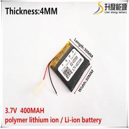 1pcs [SD] 3.7V,400mAH,[403030] Polymer lithium ion / Li-ion battery for TOY,POWER BANK,GPS,mp3,mp4,cell phone,speaker