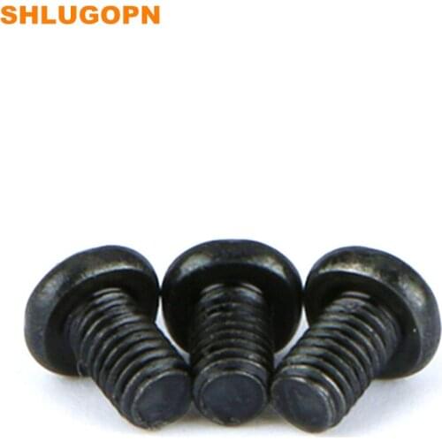 100pcs M1.2 M1.4 M1.7 M2 M2.5 Small Black Cross Phillips Pan Round Head Machine Screw laptop Glasses,Camera electronic screws