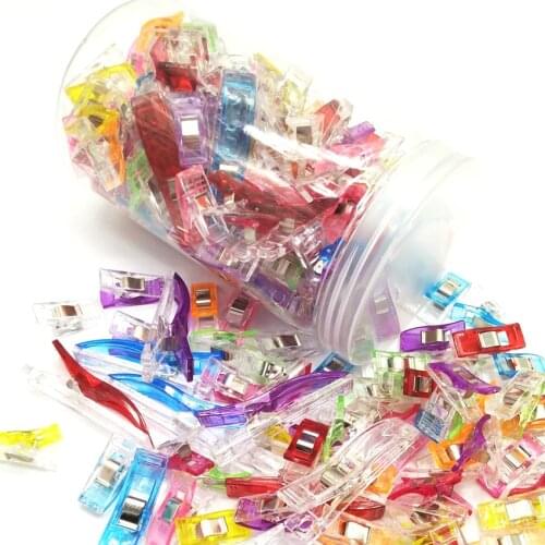 120pcs Plastic Clips For Sewing DIY Crafts, Quilting Clips,Clover Clips, Wonder Clip,Binding Clamps 2.5cm