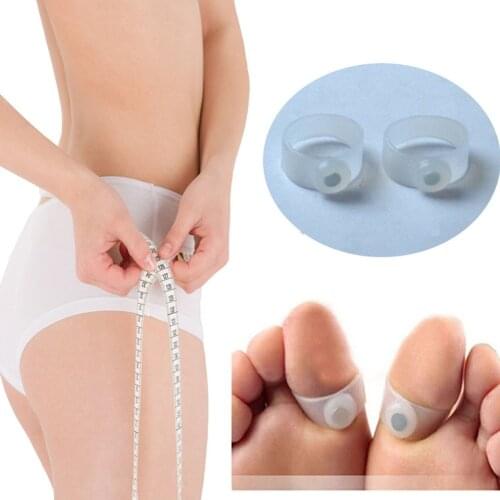2Pcs/Set Magnetic Therapy Slimming Products Fast Lose Weight Burn Fat Reduce Fats body Silicone Foot Massage Magnetic Toe Rings