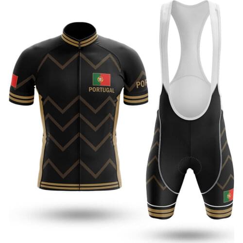 2021 Portugal Triathlon Mens Short Sleeve Cycling Jersey Set Cycling Clothing Bike Wear Clothes MTB Maillot Ciclismo
