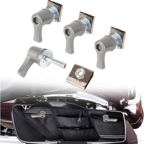 4x Motorcycle Saddlebag Lever Lock Bolts Nuts Mounting Set Direct Replaces fits for Harley Davidson
