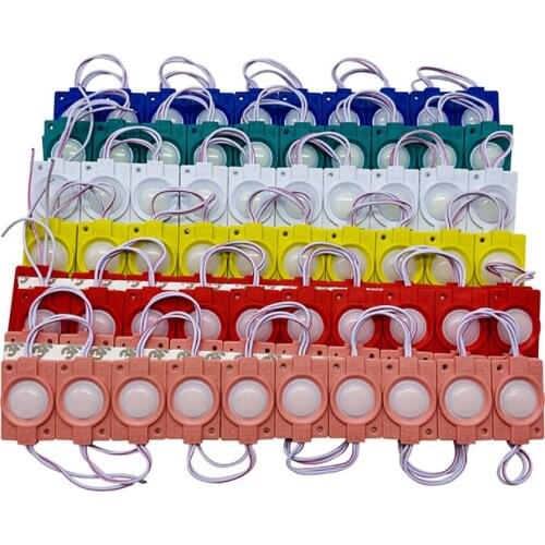 500pcs/lot DC12V 24V 2.4W Injection COB LED Module Light With Milky PC Lens For Advertising Sign Box Shop Banner Wholesale