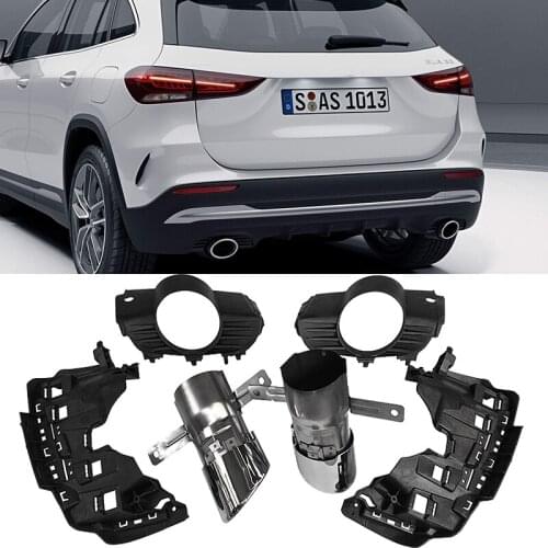 Car Turbo Muffler Exhaust Tips Pipe Exits For Mercedes Benz H247 GLA180 GLA200 GLA220 GLA250 GLA35 GLA 2020+ Car Accessories