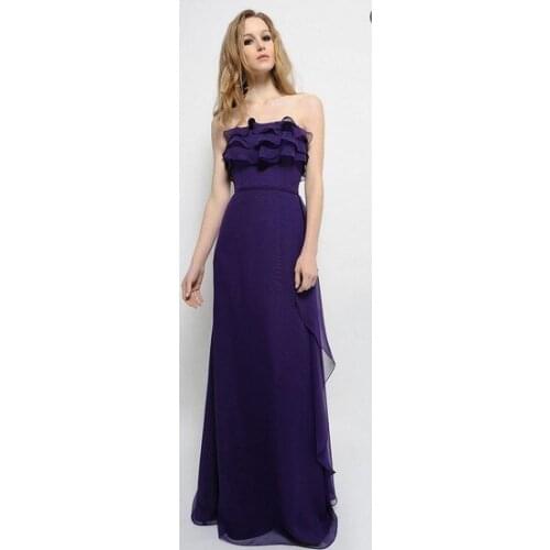 Free shipping pageant 2021 plus size brides maid robe simple bleu roi formal long chiffon cheap Bespoke Occasion Dresses