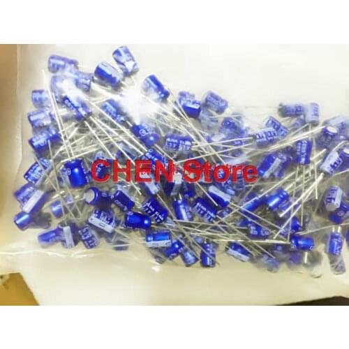 20PCS/50PCS ELNA blue robe 100uf 6.3v RC2 6.3V100UF 5X7MM audio electrolytic capacitor 100uF/6.3V Ultra small volume
