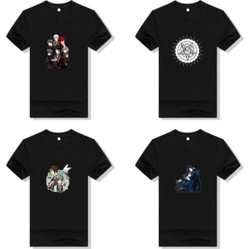 Anime Black Butler T Shirt Cosplay women printed cotton T-shirt Short Sleeve Summer Casual Tee Tops Woman T-shirts